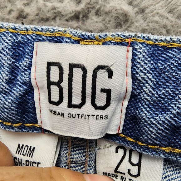 Urban Outfitters Jeans Womens 29 BDG Blue Cotton High Rise Mom *GUC* - Picture 4 of 16